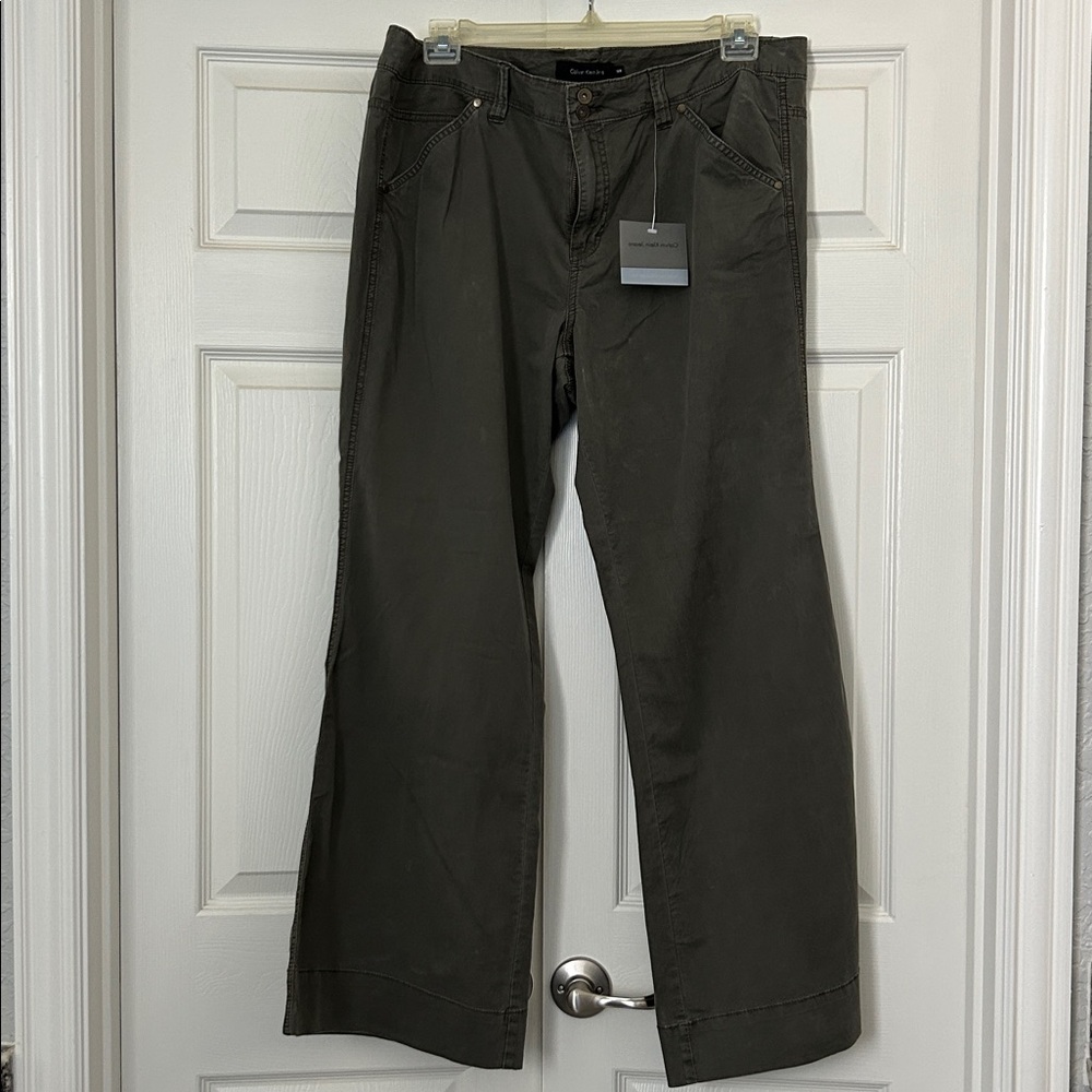 Calvin Klein Green Khaki Trousers